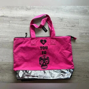 DEADSTOCK Blackheart Hot Topic Skull tote bag